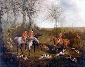 unknow artist Classical hunting fox, Equestrian and Beautiful Horses, 033. France oil painting art